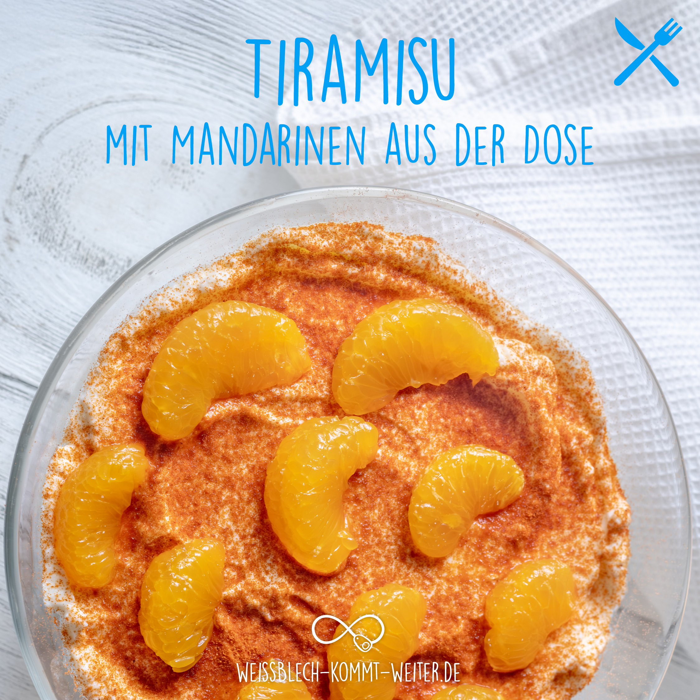 Tiramisu mit Mandarinen aus der Dose