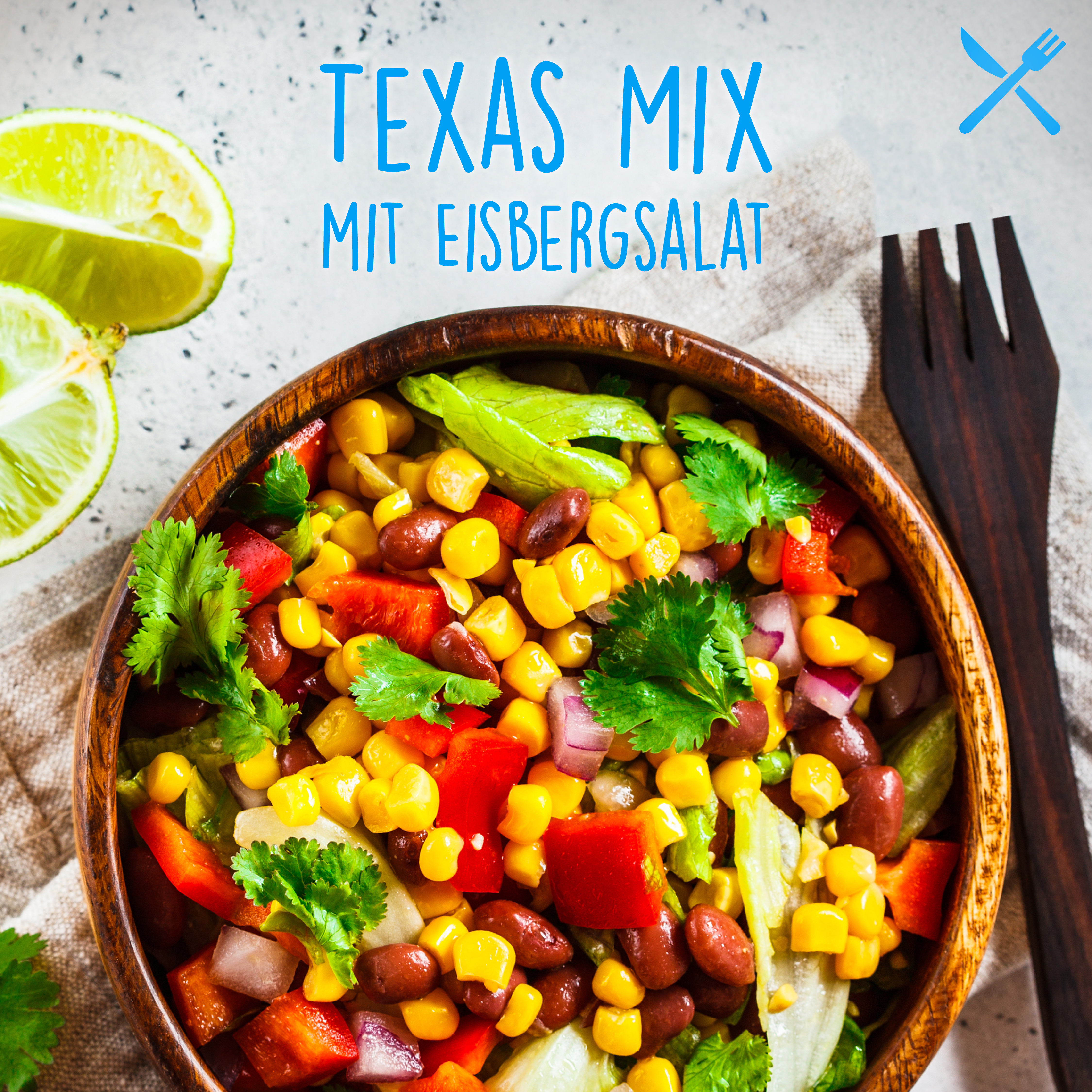 Salat aus Texas Mix und Eisbergsalat